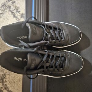 adidas Women's Black Sneakers with White Trim